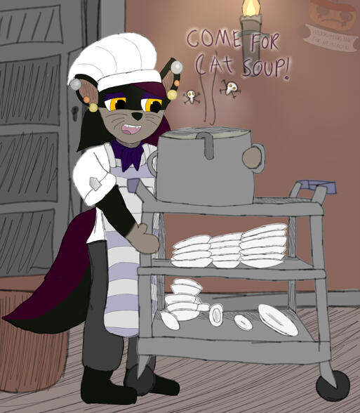 Friends commission of his Tabaxi in disguise as a chef 23