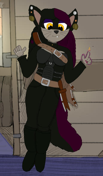 Commissions for a friends tabaxi in their dnd getup 23